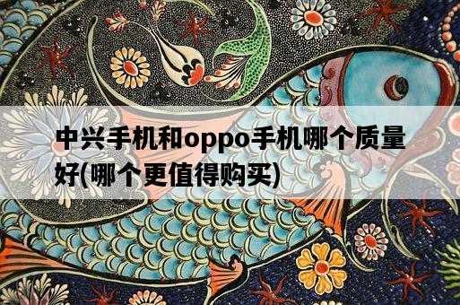 中興手機和oppo手機哪個質量好，哪個更值得購買-圖1