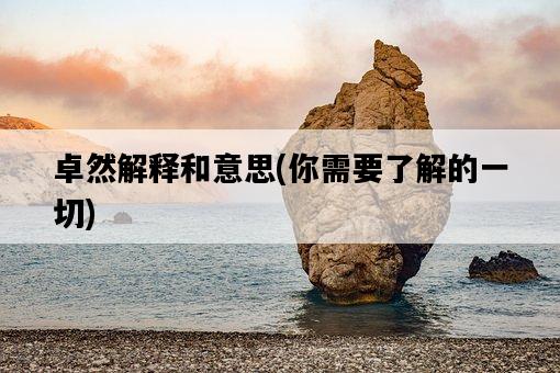 卓然解釋和意思，你需要了解的一切-圖1