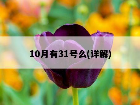 10月有31號么，詳解-圖1