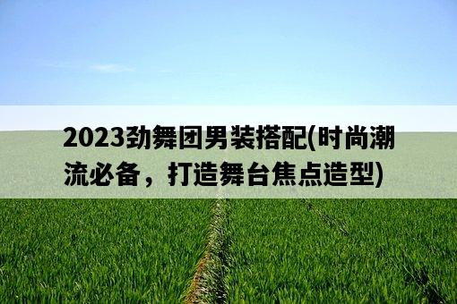 2023勁舞團男裝搭配，時尚潮流必備，打造舞臺焦點造型-圖1