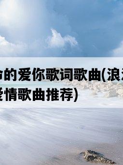 拼了命的愛你歌詞歌曲，浪漫而動聽的愛情歌曲推薦-圖1