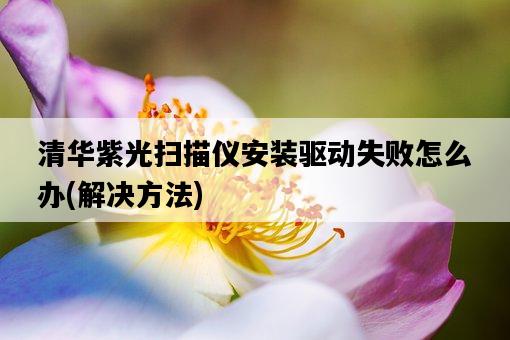 清華紫光掃描儀安裝驅動失敗怎么辦，解決方法-圖1