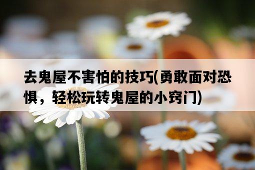 去鬼屋不害怕的技巧，勇敢面對恐懼，輕松玩轉鬼屋的小竅門-圖1