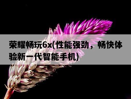 榮耀暢玩6x，性能強勁，暢快體驗新一代智能手機-圖1