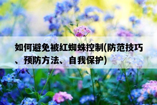 如何避免被紅蜘蛛控制，防范技巧、預防方法、自我保護-圖1
