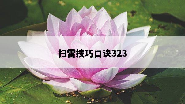 掃雷技巧口訣323-圖1