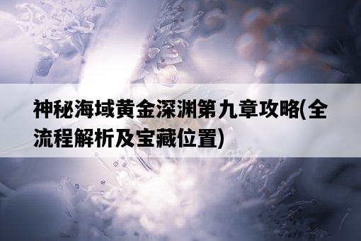 神秘海域黃金深淵第九章攻略，全流程解析及寶藏位置-圖1