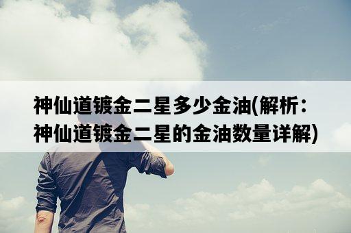 神仙道鍍金二星多少金油，解析：神仙道鍍金二星的金油數量詳解-圖1