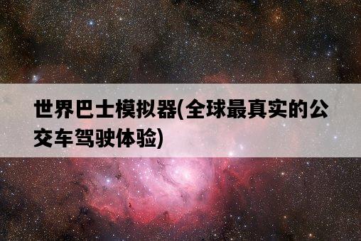世界巴士模擬器，全球最真實的公交車駕駛體驗-圖1