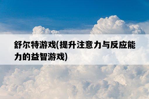 舒爾特游戲，提升注意力與反應能力的益智游戲-圖1