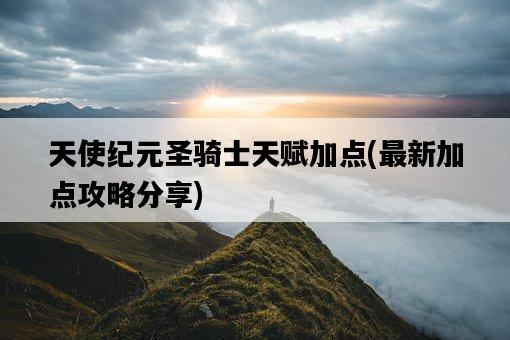 天使紀元圣騎士天賦加點，最新加點攻略分享-圖1