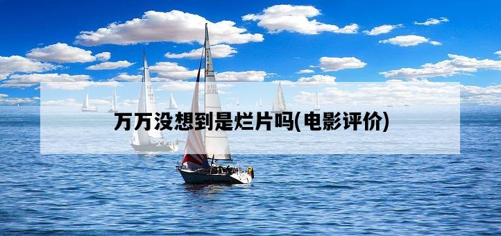 萬萬沒想到是爛片嗎，電影評價-圖1