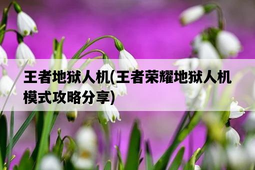 王者地獄人機，王者榮耀地獄人機模式攻略分享-圖1