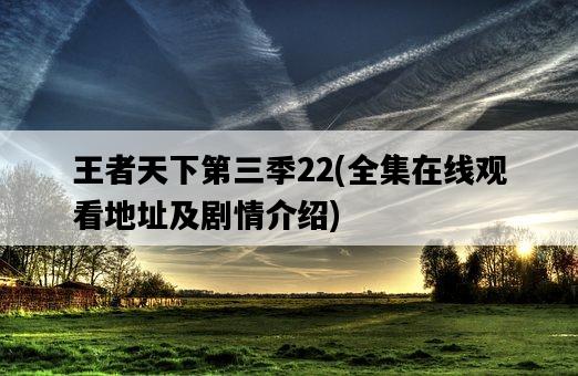 王者天下第三季22，全集在線觀看地址及劇情介紹-圖1