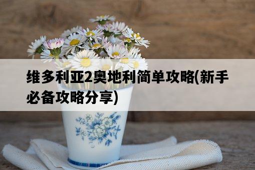 維多利亞2奧地利簡單攻略，新手必備攻略分享-圖1