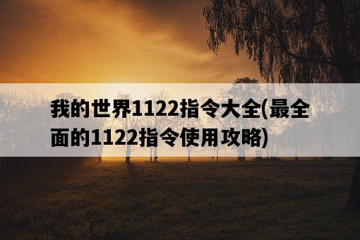 我的世界1122指令大全，最全面的1122指令使用攻略-圖1