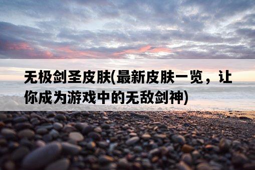 無極劍圣皮膚，最新皮膚一覽，讓你成為游戲中的無敵劍神-圖1