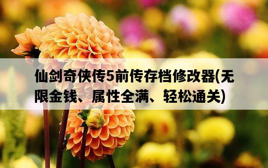 仙劍奇俠傳5前傳存檔修改器，無限金錢、屬性全滿、輕松通關-圖1