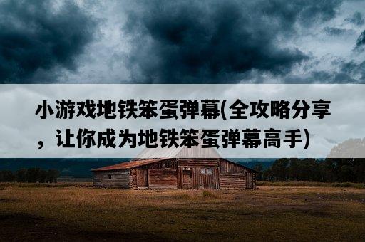 小游戲地鐵笨蛋彈幕，全攻略分享，讓你成為地鐵笨蛋彈幕高手-圖1