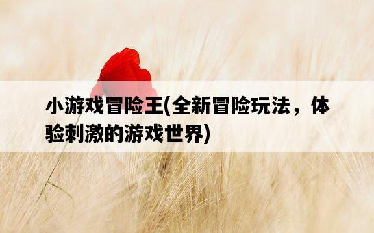 小游戲冒險王，全新冒險玩法，體驗刺激的游戲世界-圖1