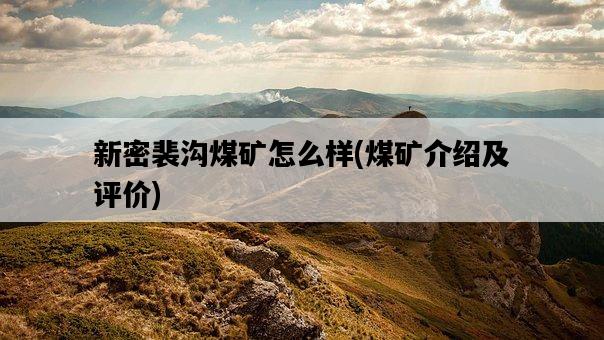 新密裴溝煤礦怎么樣,煤礦介紹及評價-圖1 新密裴溝煤礦怎么樣,煤礦介紹及評價-圖1