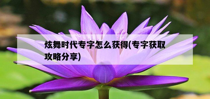 炫舞時代專字怎么獲得，專字獲取攻略分享-圖1