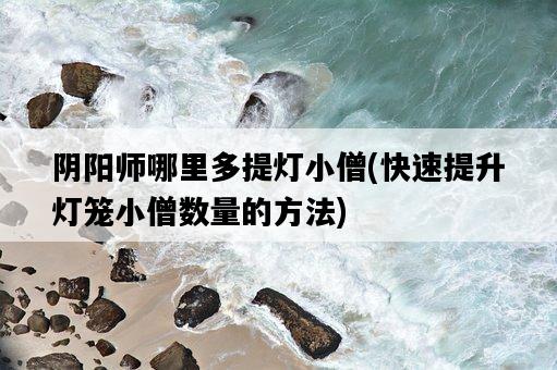 陰陽師哪里多提燈小僧，快速提升燈籠小僧數量的方法-圖1