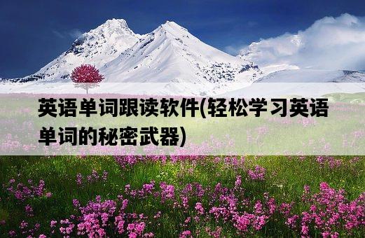 英語單詞跟讀軟件,輕松學習英語單詞的秘密武器-圖1 英語單詞跟讀軟件,輕松學習英語單詞的秘密武器-圖1